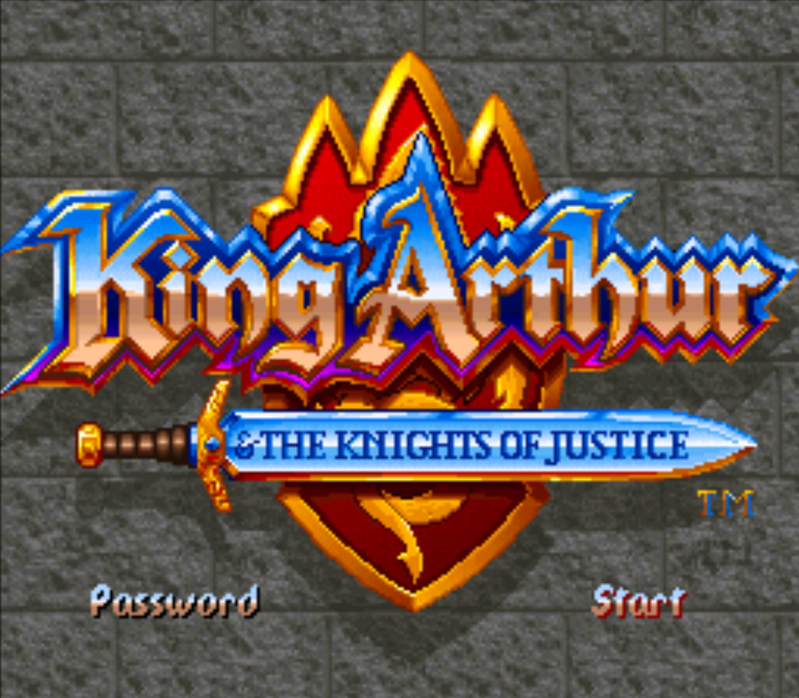 King Arthur and the Knights of Justice Title Screen
